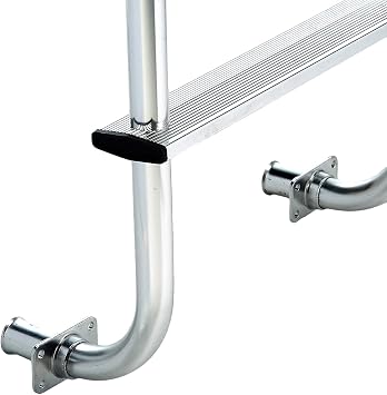 Surco A103 Universal Style Aluminum 4-Step Van Ladder - Compatible with Select Chevrolet G-Series/Express; Dodge B-Series/Ram; Ford E-Series; GMC G-Series/Savana + More; Brite Dipped Polished Finish