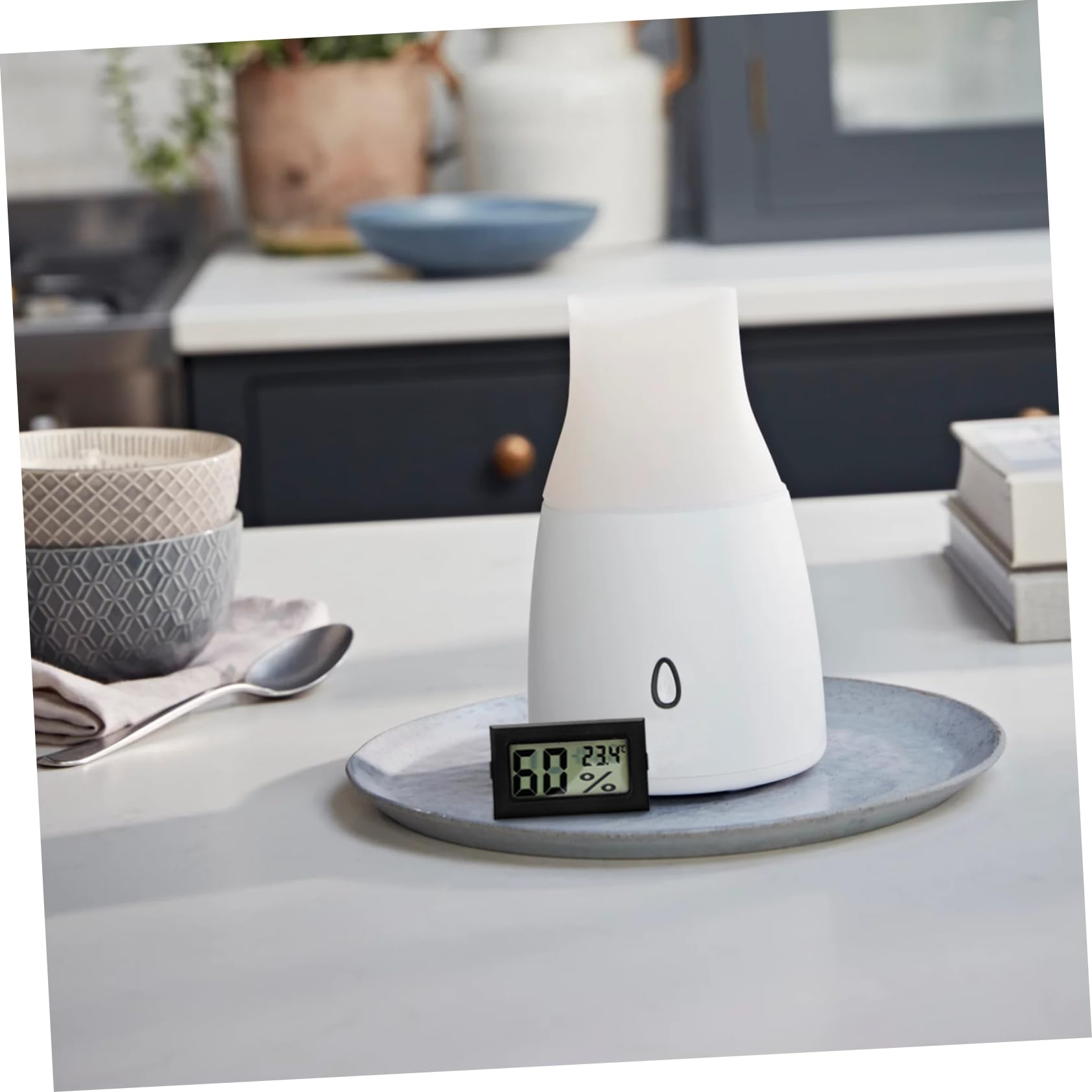 Amosfun 4 Sätze Hygrometer-thermometer Hygrometer Für Innen Feuchtigkeit Kleines Digitales Zimmerthermometer Drinnen Kleines Innenthermometer Abs Schwarz 3 Stück * 4