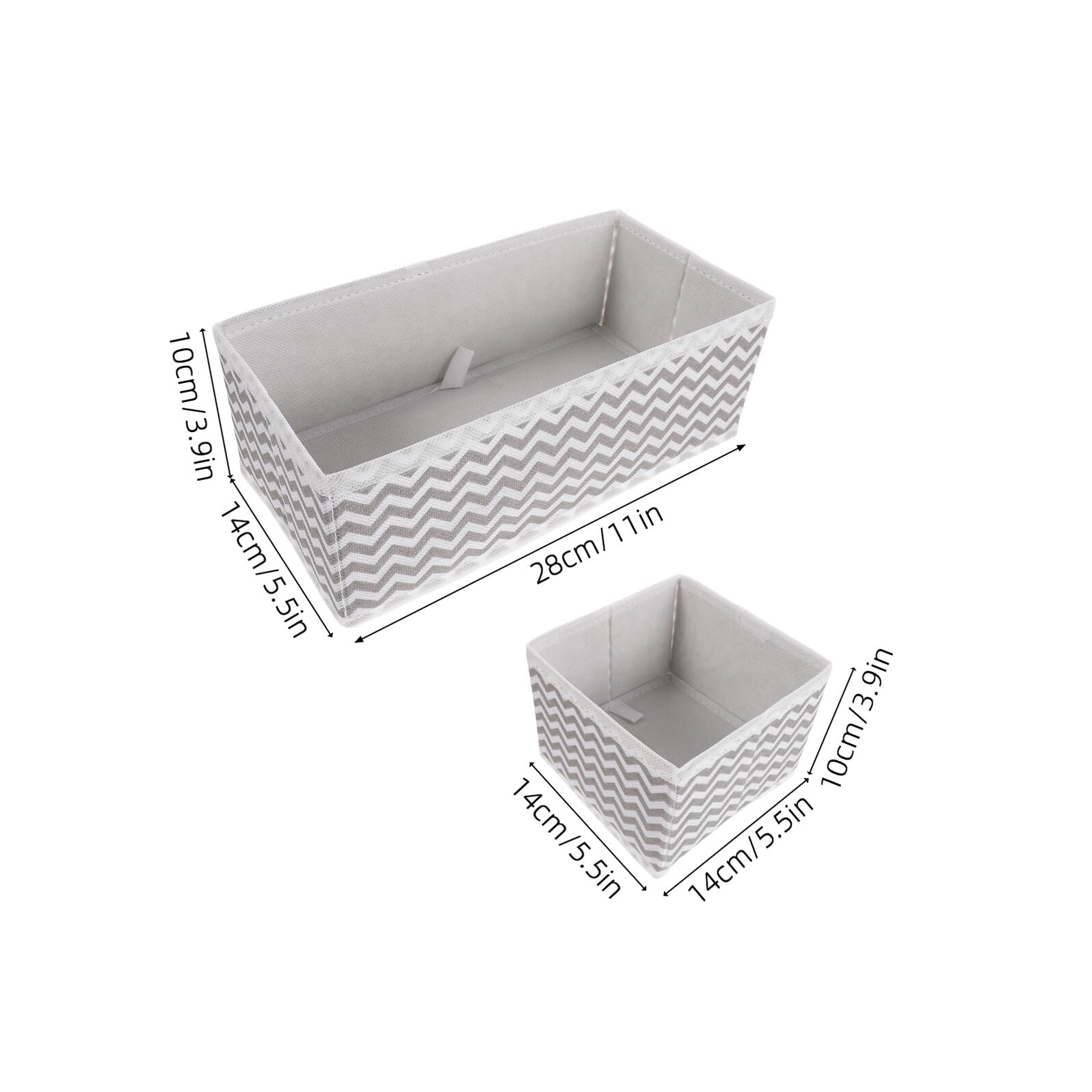 Angoily Set da 12 Organizer per Cassetti Pieghevoli Non Tessuto Divisori per Biancheria Intima e Vestiti Contenitori Aperti per Armadi Cassettiere e Guardaroba Soluzione Salvaspazio