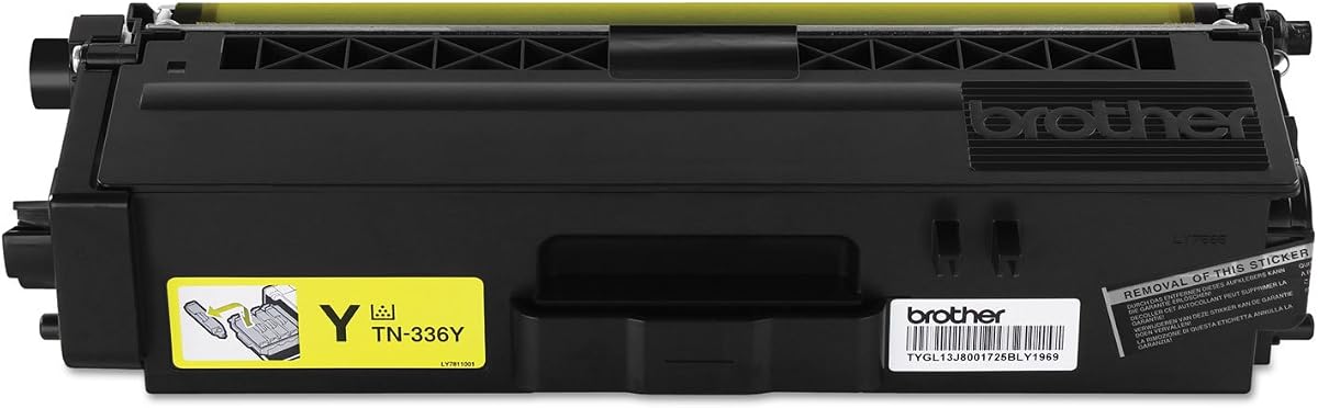Cartucho de tóner Brother Printer TN336Y amarillo | Tóner TN336 amarillo con rendimiento de 3500 páginas y 1 paquete para impresión HL-L8350CDW, MFC-L8850CDW y de oficina