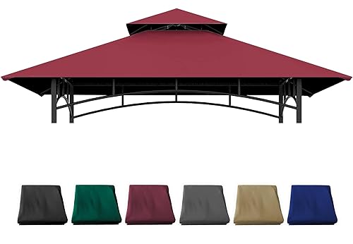 Gazebo Replacement Cover for Grill Gazebo Model L-GZ238PST-11, (Burgundy)