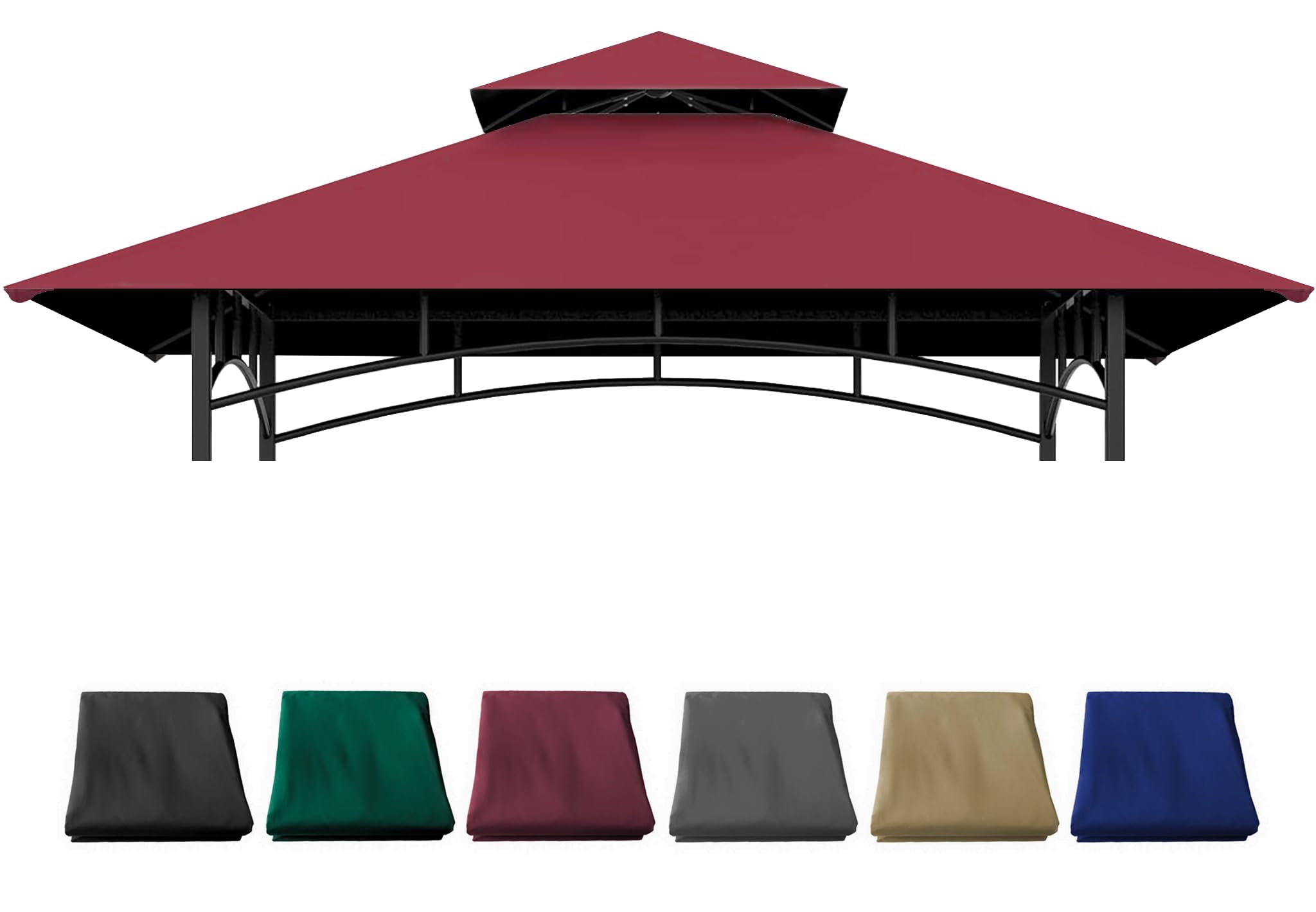 JANCANOPY Gazebo Replacement Cover for Grill Gazebo Model L-GZ238PST-11, (Burgundy)