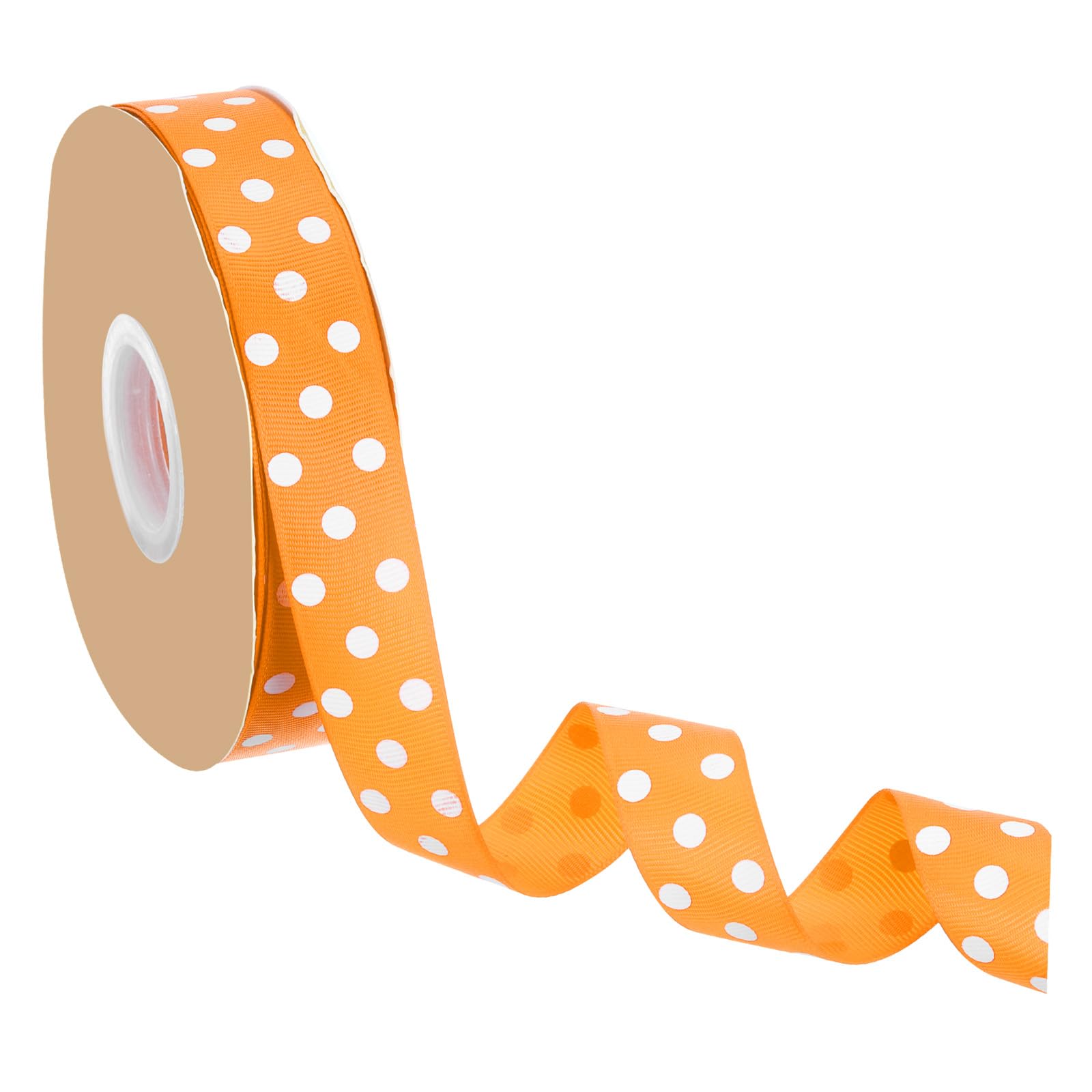 Ruban à bords métalliques orange pour décoration de table automnale et emballages cadeaux