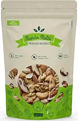 1kg Mix Castanhas De Caju, Pará, Nozes E Amêndoas - Com Sal