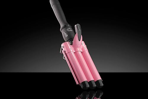 Miniatura 8 de Plancha rizadora de tres barriles de Alure con exhibición de temperatura LCD barriles de cerámica triples de la turmalina de 1 pulgada herramienta