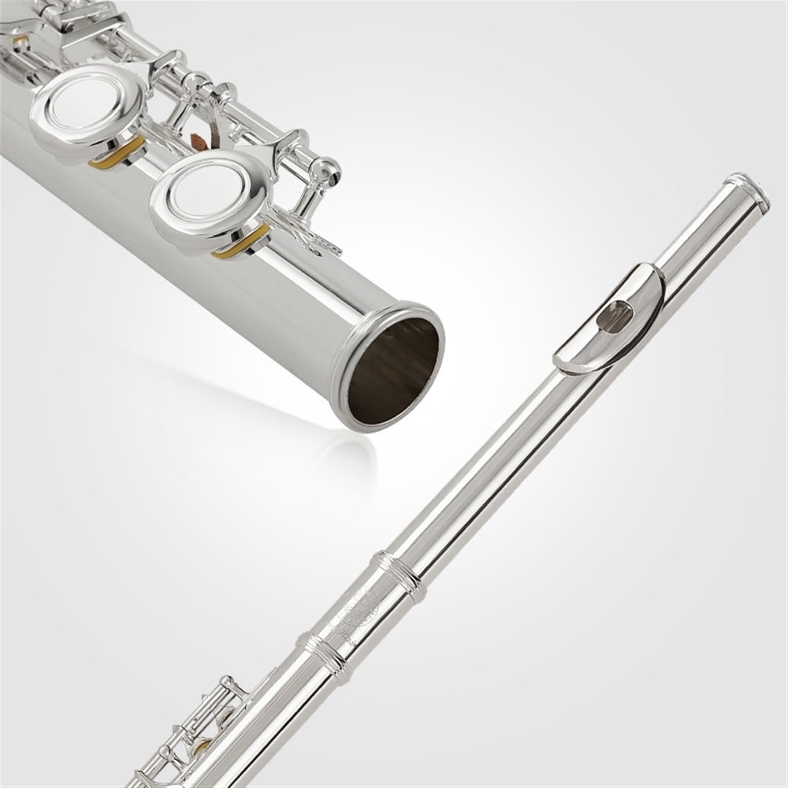 Flauta Transversal Flauta Estándar Para Principiantes Opción Plateada Abierta Y Cerrada Flauta Para Principiantes De Doble Propósito(16-hole)