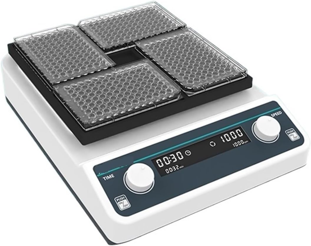 Lab Centrifuge, Microplate Mixer 96-Well Plate Shaker Laboratory Equipment Cell Culture Plate Mixer Adjustable Speed 500-1200 RPM,