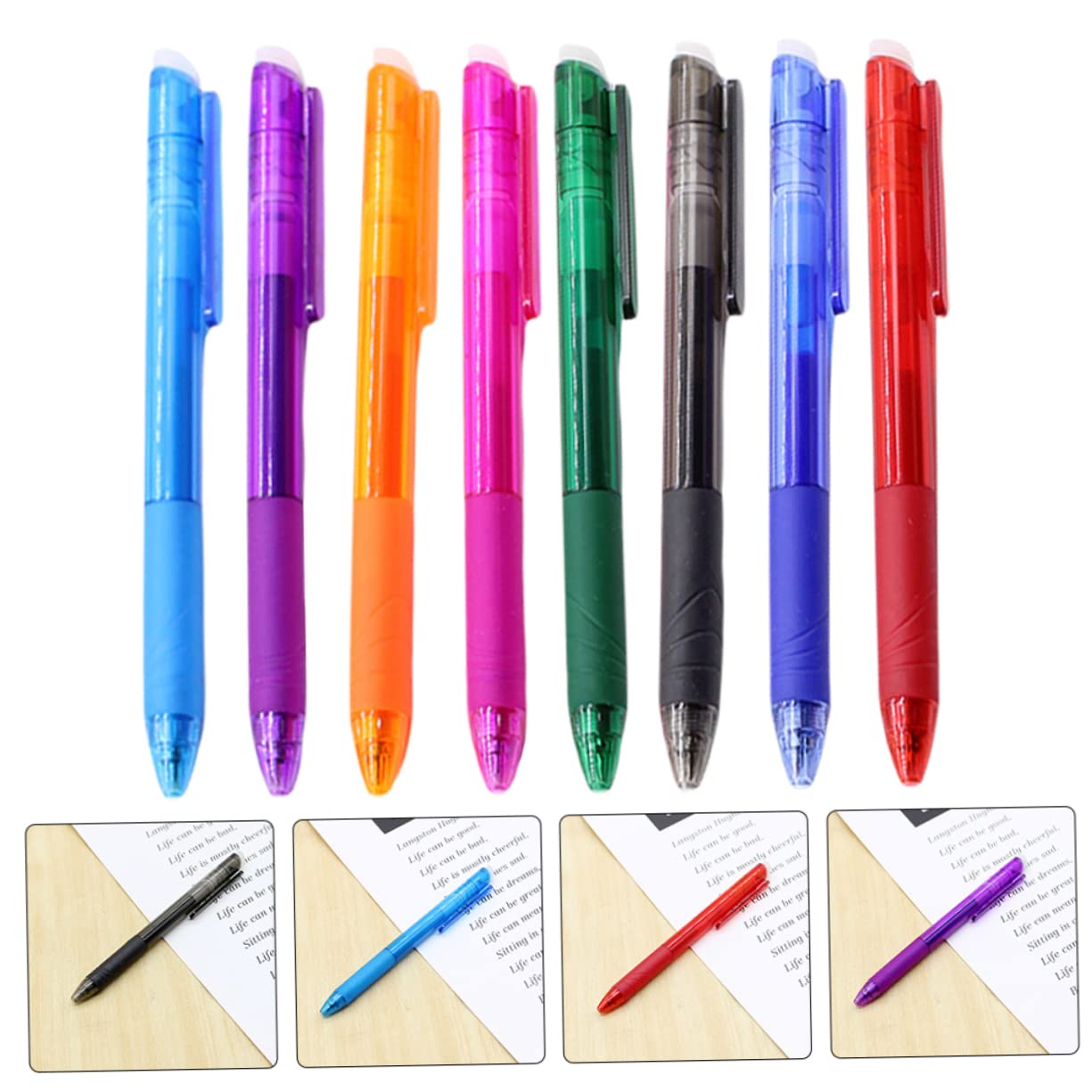 DOITOOL 24 Pezzi Penne Cancellabili Colorate per Scuola e Ufficio Scrittura Liscia e Facile Cancellare Penne Gel Estetiche per Regali Party