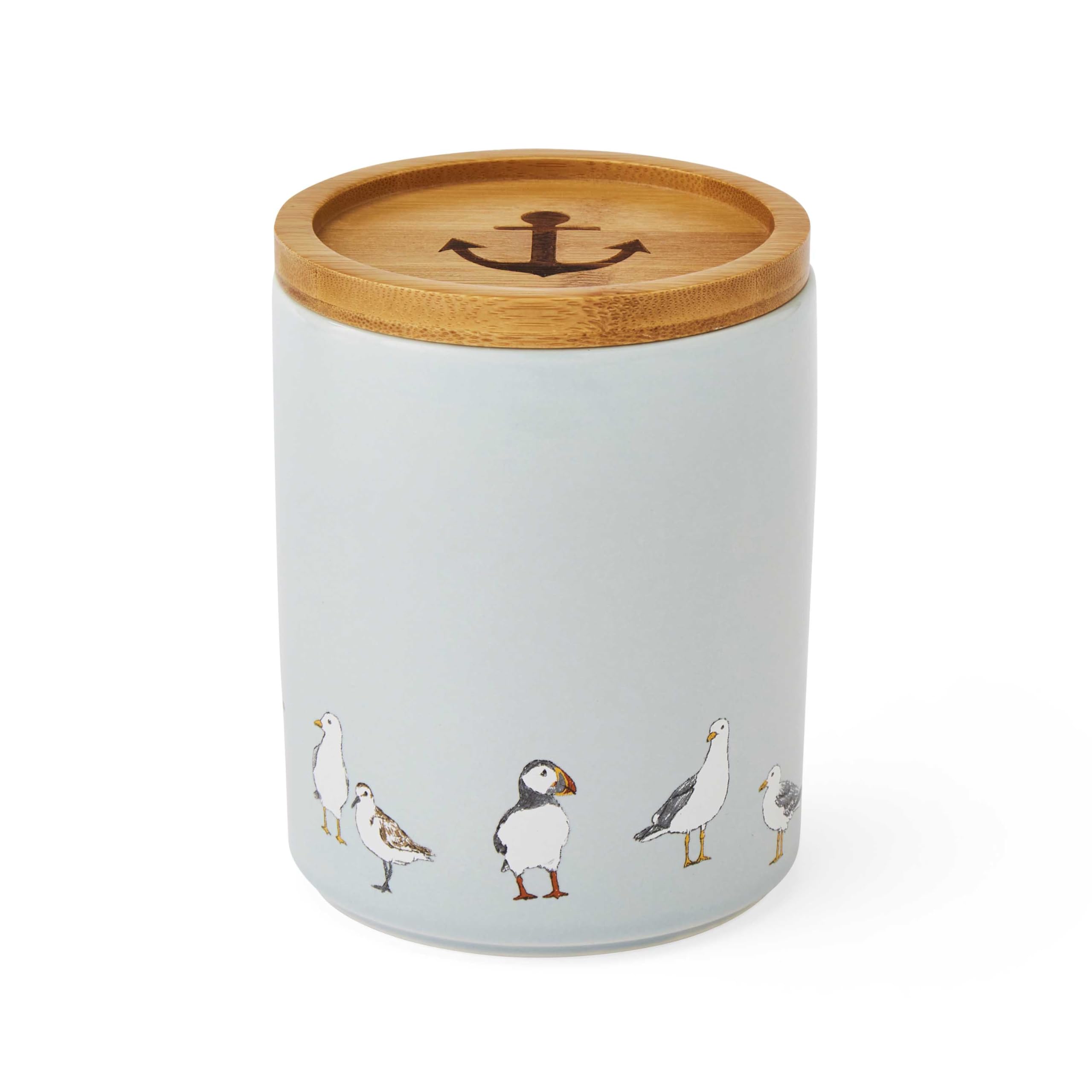 Cooksmart Stoneware Airtight Storage Jars | Storage Jars & Canisters Perfect For Pasta Storage & Rice Storage | Storage Jars With Lids For All Type Of Foods - Coastal Birds