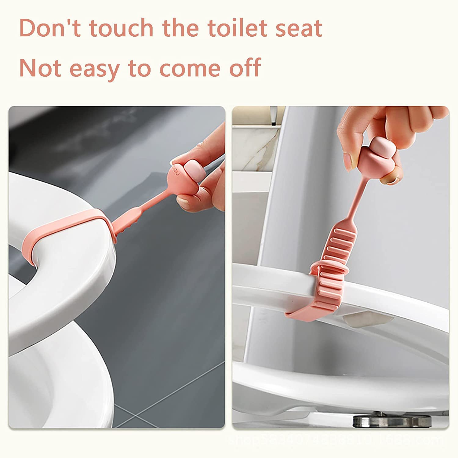 Abhaymart Toilet Lid Lifter, Silicone Toilet Cover/Seat Lifter Handle Seat Cover Lifter Toilet Seat Holder Lift Tools Bathroom Accessories for Home, Office, Hotel, More Sanitary Lifestyle (2) 2