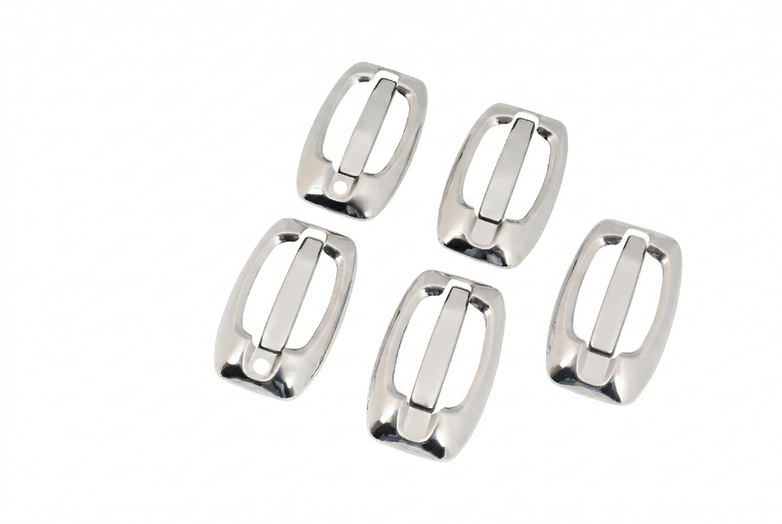 Zec Auto Chrome Door Handle Cover Trims Compatible With Fiat Ducato 2006-Onwards Models, High-Grade Mirror Polished Stainless Steel Guard, 10-Piece Exterior Styling Accessory Set