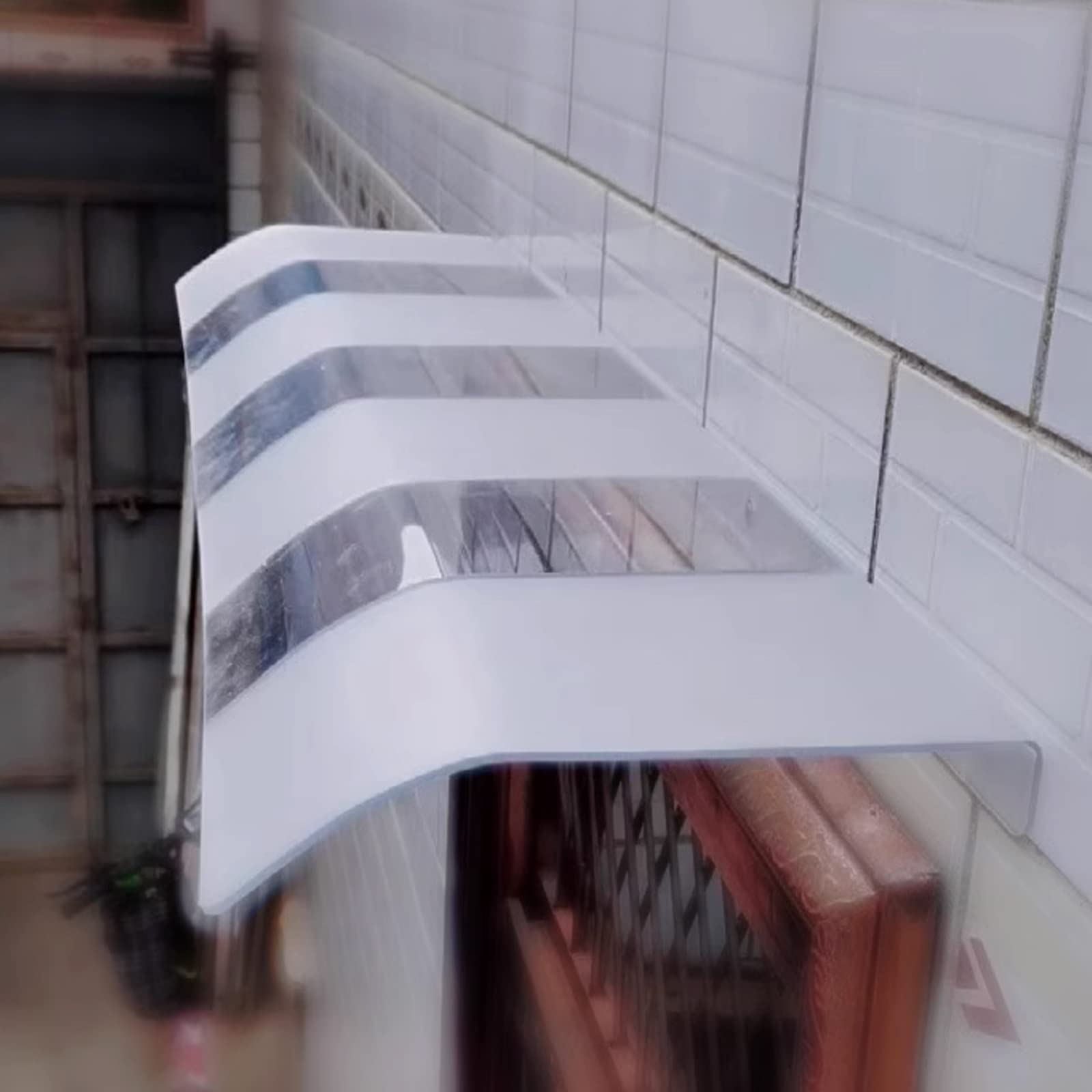 Auvent de porte invisible en polycarbonate pour abri de pluie de fenêtre