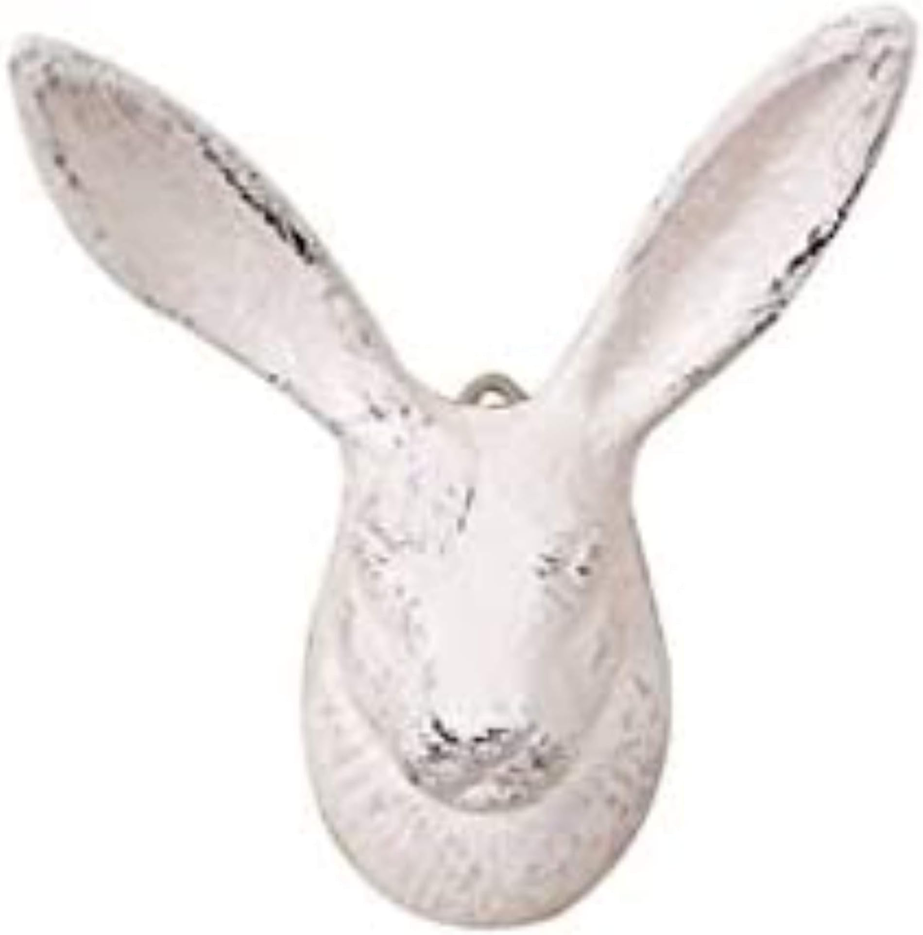 Whitewashed Cast Iron Decorative Rabbit Hook 5" - Rabbit Wall Hook - Iron Hook