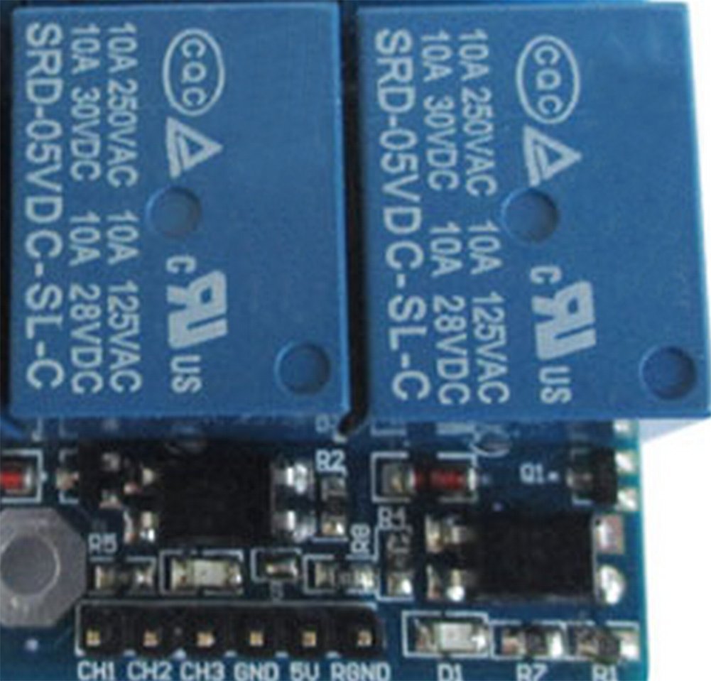 Demarkt 2 Pcs 3Channel Relay Modules With Optocoupler Isolation