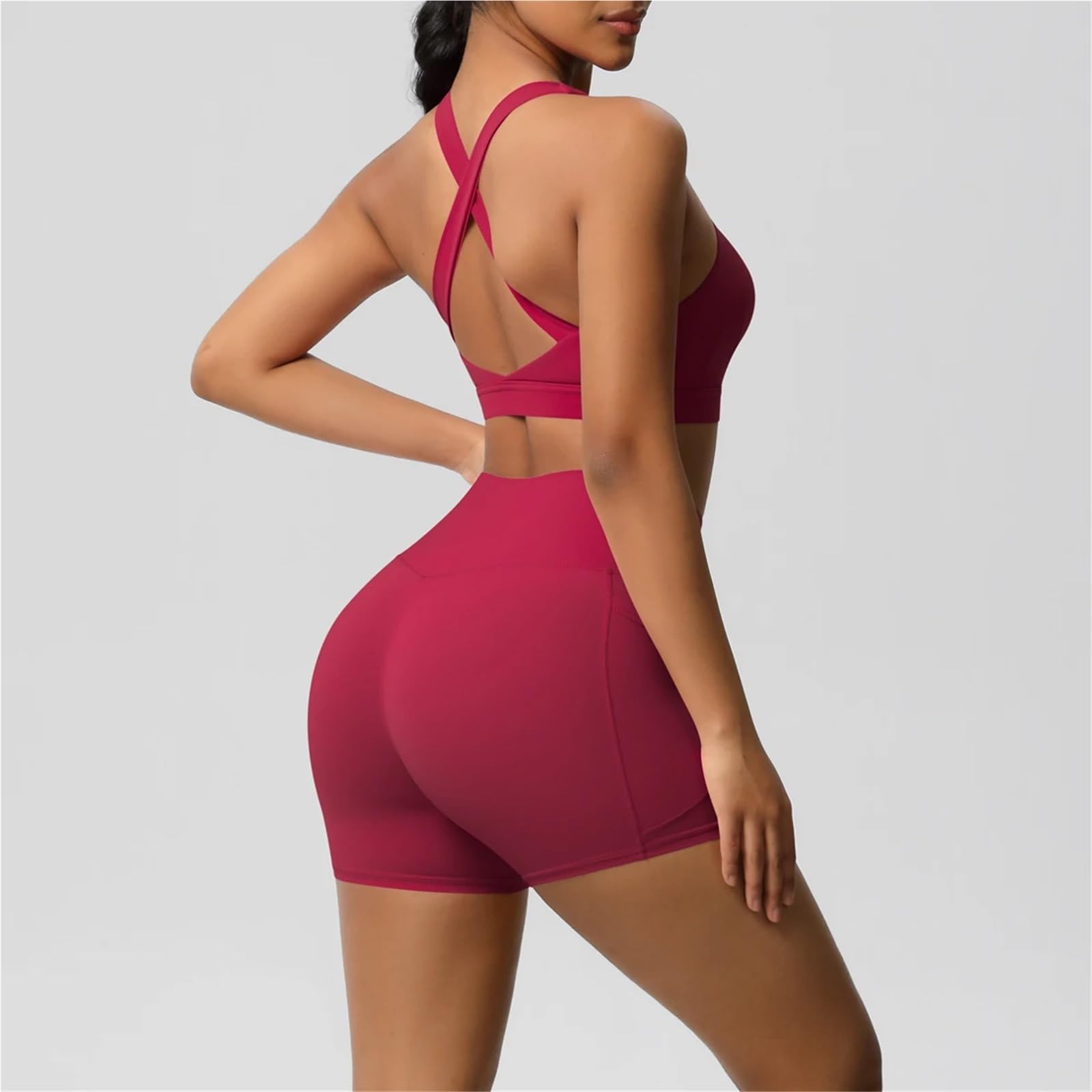Conjunto Deportivo Mujer Ropa deportiva de 2 piezas con conjunto Yoga embolsado, ropa gimnasio, trajes, sujetador deportivo, mallas