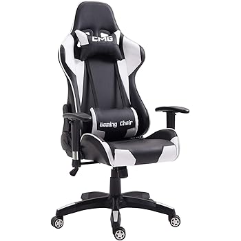 Idimex Chaise De Bureau Gaming Racer Chair Style Racing Gamer Fauteuil Ergonomique Pivotant Siege A Roulettes Avec Dossier Inclinable Et Coussins Revetement Synthetique Noir Et Blanc Amazon Fr Cuisine Maison