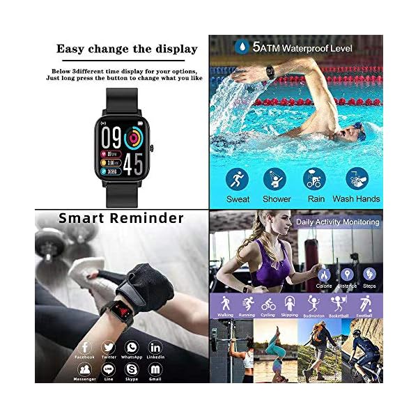 Smart-Watch-FirYawee-Smartwatch-for-Android-Phones-and-iOS-PhonesFitness-Tracker-Waterproof-IP68-with-Heart-Rate-Monitor-and-Sleep-MonitorStep-and-Distance-CounterSmart-Watch-for-Men-Women FirYawee Smart Watch, Smartwatch for Android Phones and iOS Phones,Fitness Tracker Waterproof IP68 with Heart Rate Monitor and Sleep Monitor,Step and Distance Counter,Smart Watch for Men Women