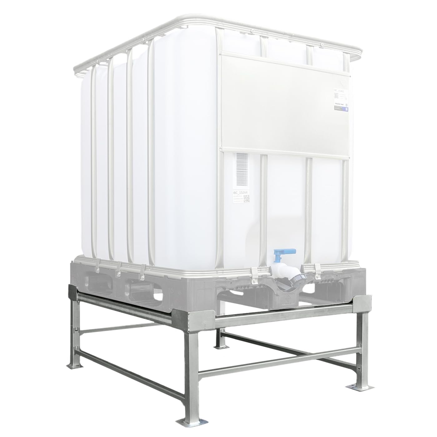 VOSS.farming Ständer für IBC Container 1000 Liter Höhe 45cm Podest Gestell 120cmx100cm verzinkt