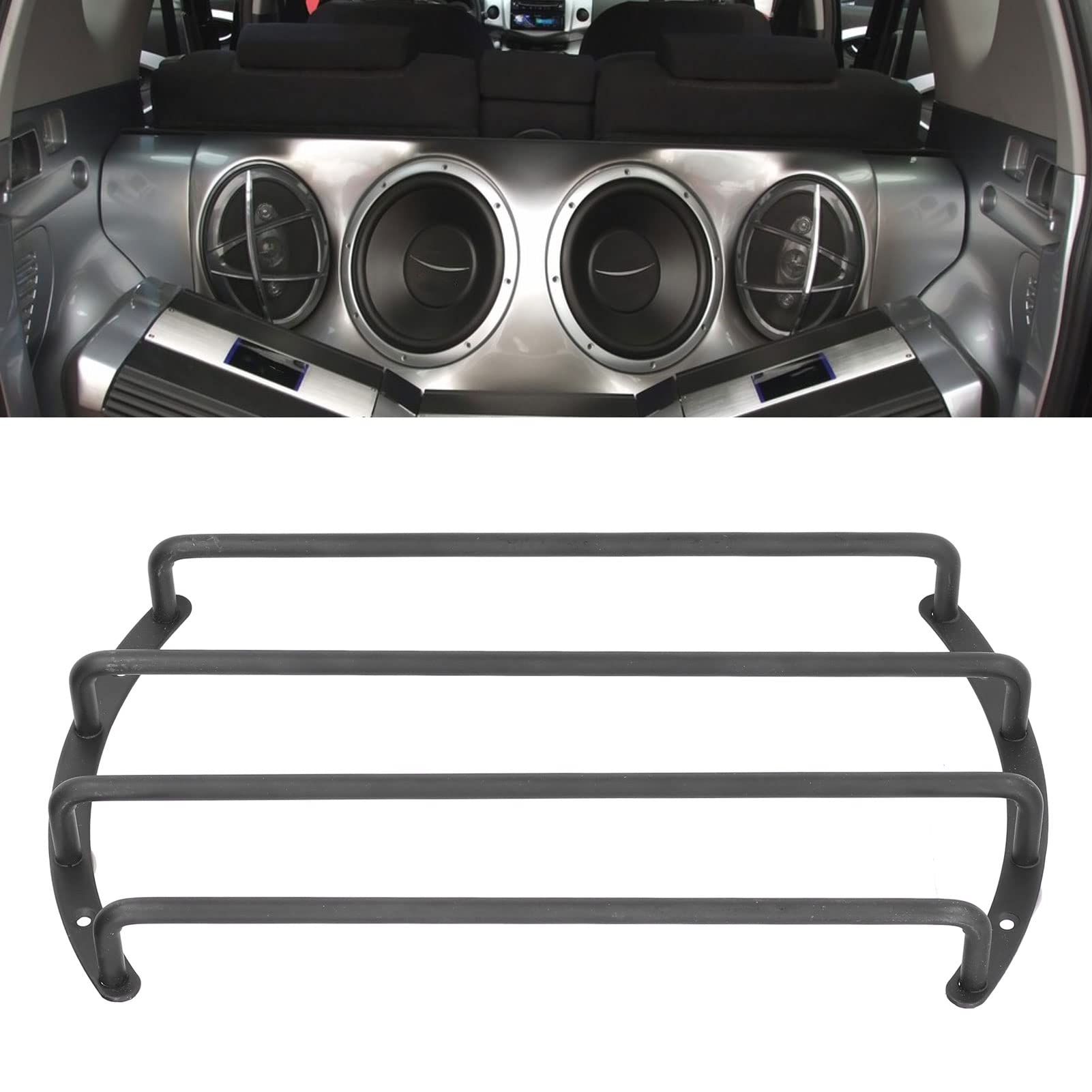 Denash Griglia per Subwoofer, Griglia per Altoparlante Automatica Universale in Ferro Completamente Saldato Antiruggine per Protezione (14,4 pollici)