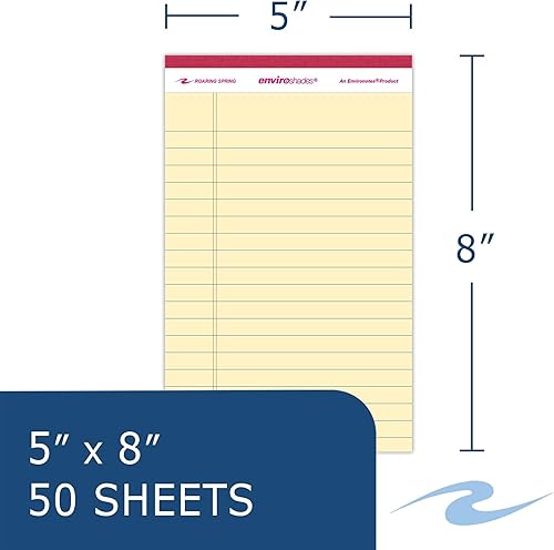 Miniatura 2 de ROARING SPRING Enviroshades - Mini blocs legales reciclados, paquete de 6, 5 x 8 pulgadas, 50 hojas, colores surtidos
