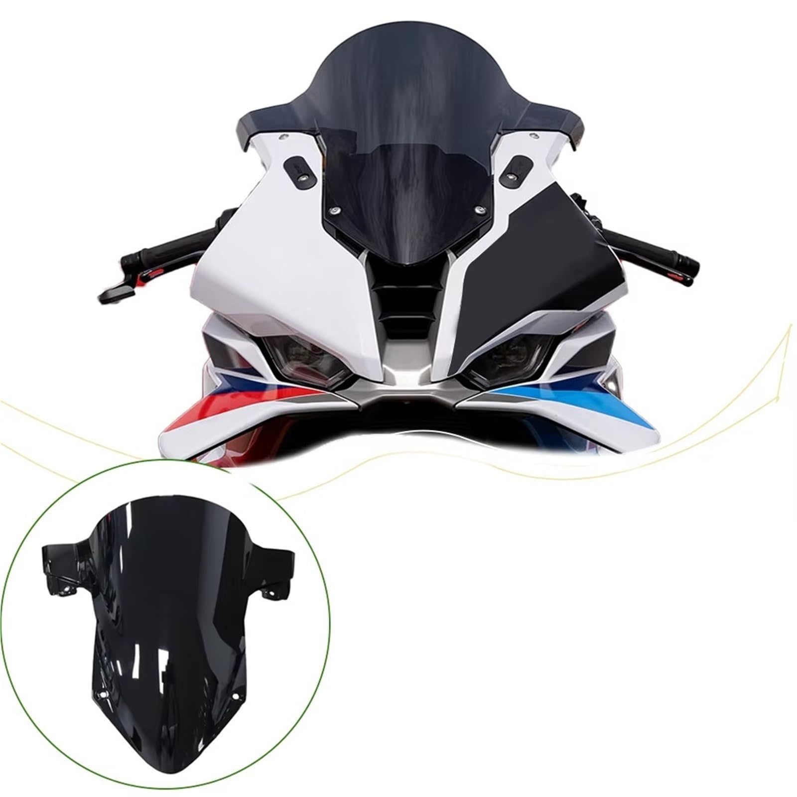 Parabrisas para para S1000RR 2025 Parabrisas Delantero Motocicleta Protector Deflector Aire Prueba Viento