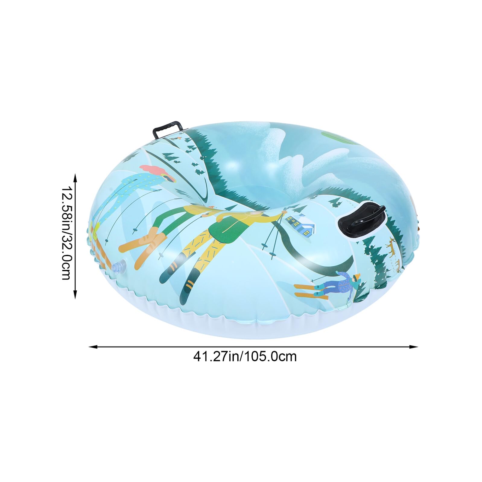 TOPBATHY Slitta da Neve Gonfiabile in PVC Ispessito 45 Fili Valvola di Sicurezza Snow Tube Resistente al Freddo e All’Usura Facile da Pulire Adatta per e Adulti per Attività All’Aperto