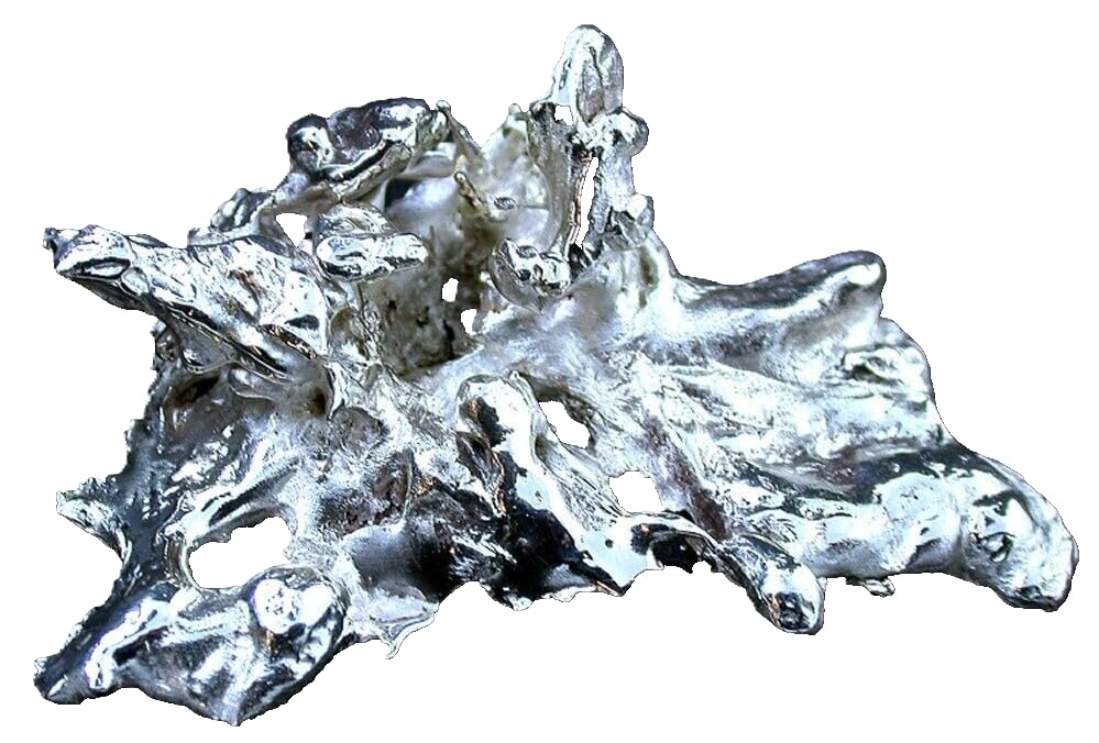 33.89 Gram 1.19 Oz 2 1/5 x 1 1/3 x 3/5 Inch Casted Silver Nugget EBS1373N/5324