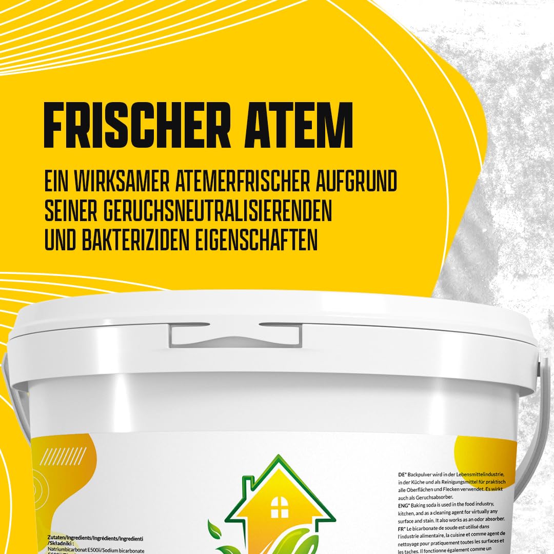 SOLUP Bicarbonate de soude alimentaire 8 kg en poudre pour ménage dent piscine linge blanc cristaux de soude percarbonate de sodium baking soda
