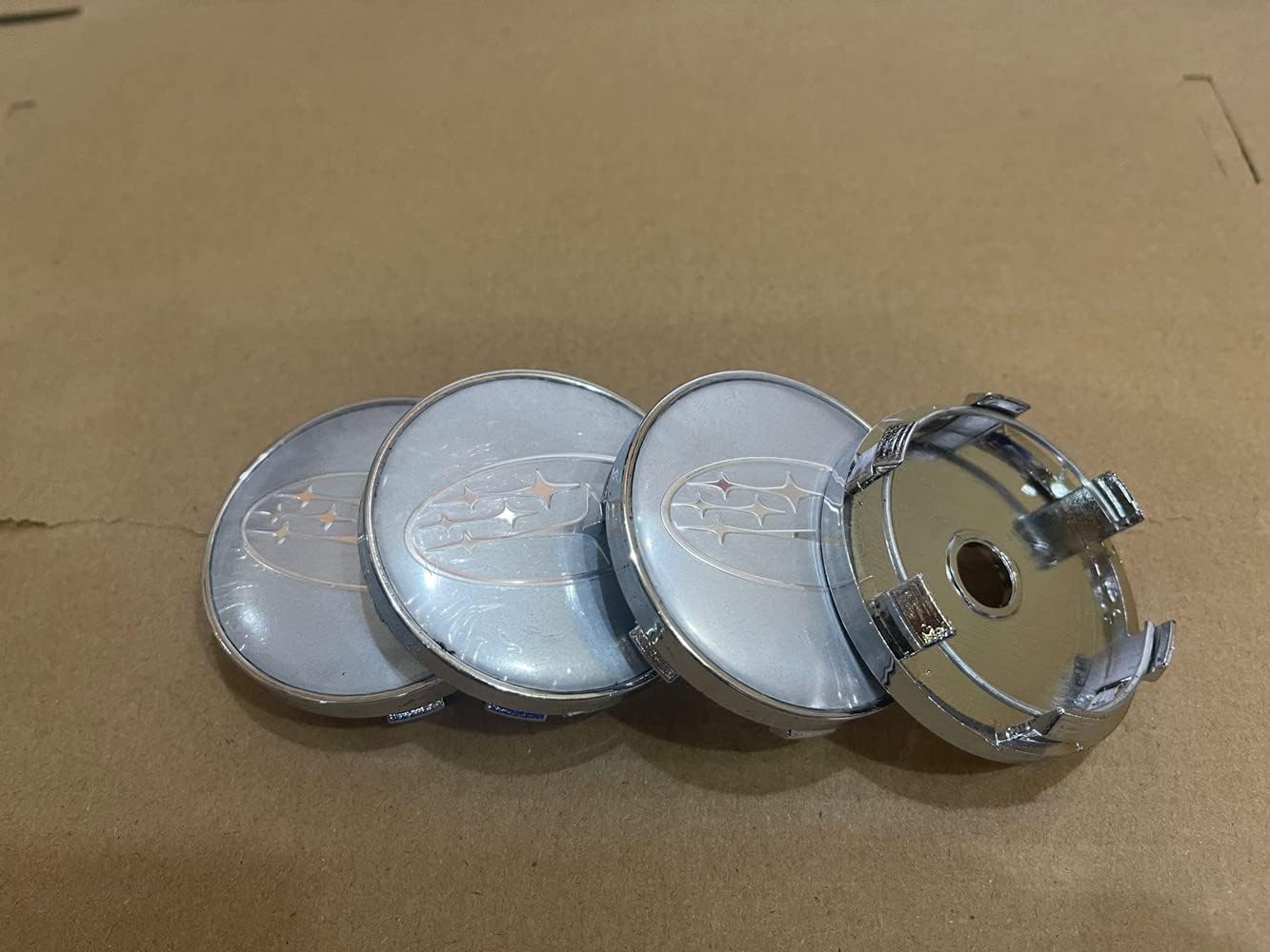 4pcs 60 mm White Logo Emblem Alloy Wheel Center Caps Hub Caps Rim Caps