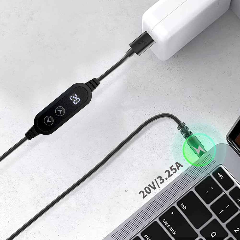 Kabel adaptera PD do DC, 5 V, 9 V, 12 V, 15 V, 20 V, regulowane napięcie, adapter kabla wtykowego typu C z włącznikiem/wyłącznikiem, kabel zasilający z 28 głowicami konwertera DC do routera/laptopa