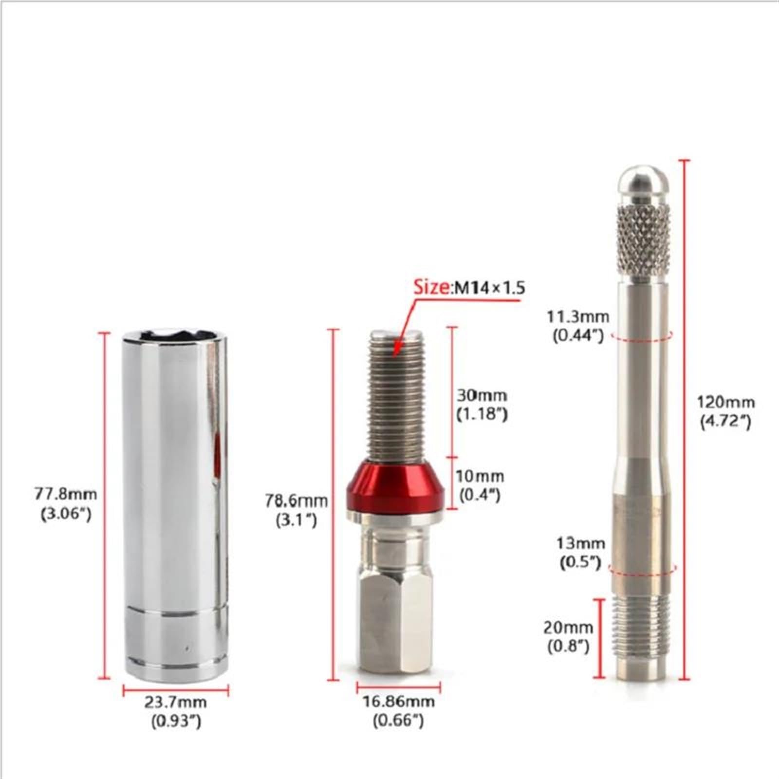 Tornillo La Rueda Bloqueo Pernos De Rueda De 28 Mm Espárragos De Rueda Asientos Cónicos Pernos De Rueda M14 X 1,5 Tapas De Tuercas, Manguitos Pasadores De Espiga 20 Piezas