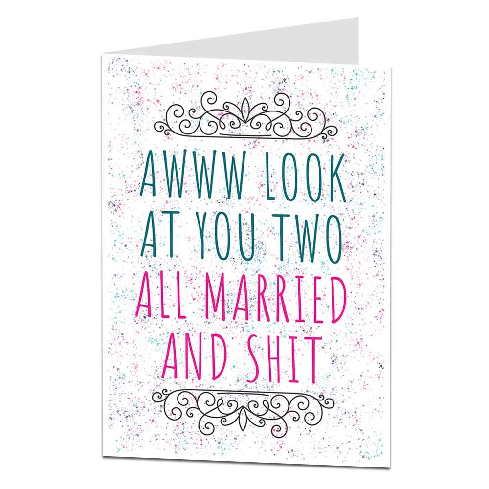 Funny Wedding Card Congratulations Just Married New Mr & Mrs Perfect for Friends