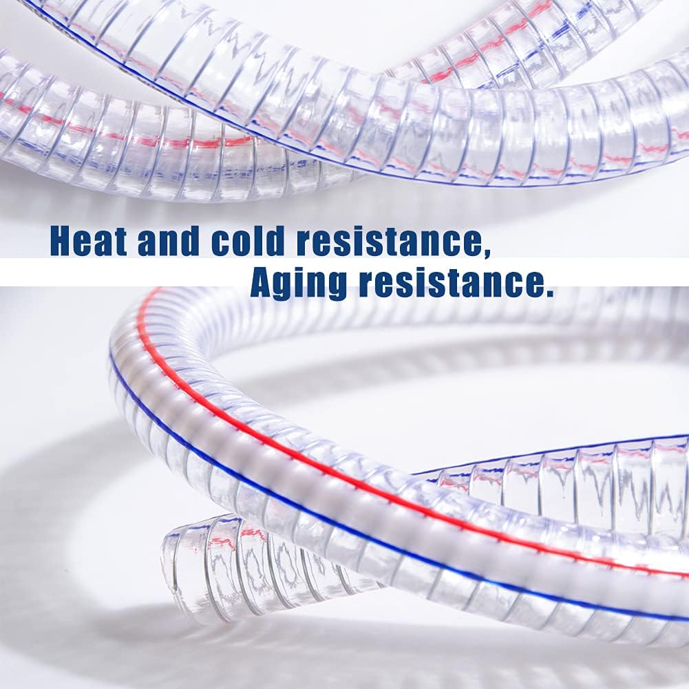 QuQuyi Tubo flexible de PVC de alta presión, resistente a los rayos UV, resistente a los productos químicos, 6.6 pies de diámetro exterior de 2 1/4 pulgadas de diámetro exterior