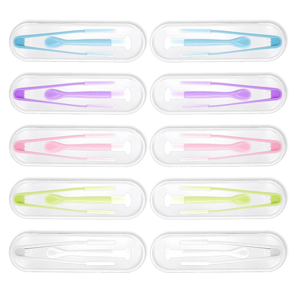 ESJNNK コンタクト 装着器具 混合色 10個セット 取り外し器 コンタクトそう着器具 コンタクトケース ピンセット つけはず 柔らか素材 衛生的 持ち運びが容易 安全 清潔 旅行 出張 コンタクト サクションスティック 器具