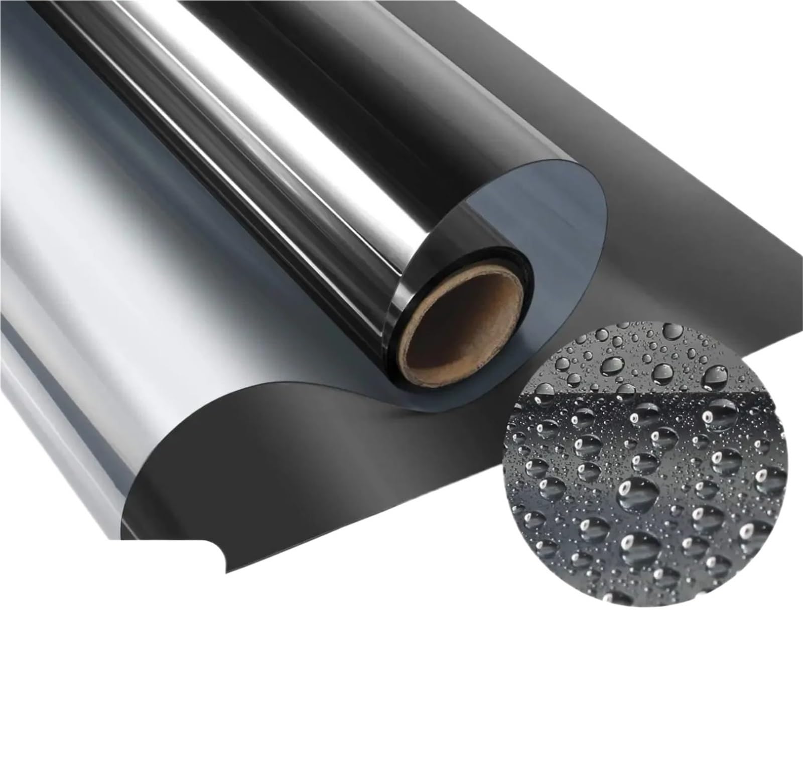 Reflective Window Film 2/3/5 Meter One-way Mirror Window Film Glass Self-adhesive Reflective Solar Film Privacy Heat Control Window Tint For Home(Black,50x100 cm)
