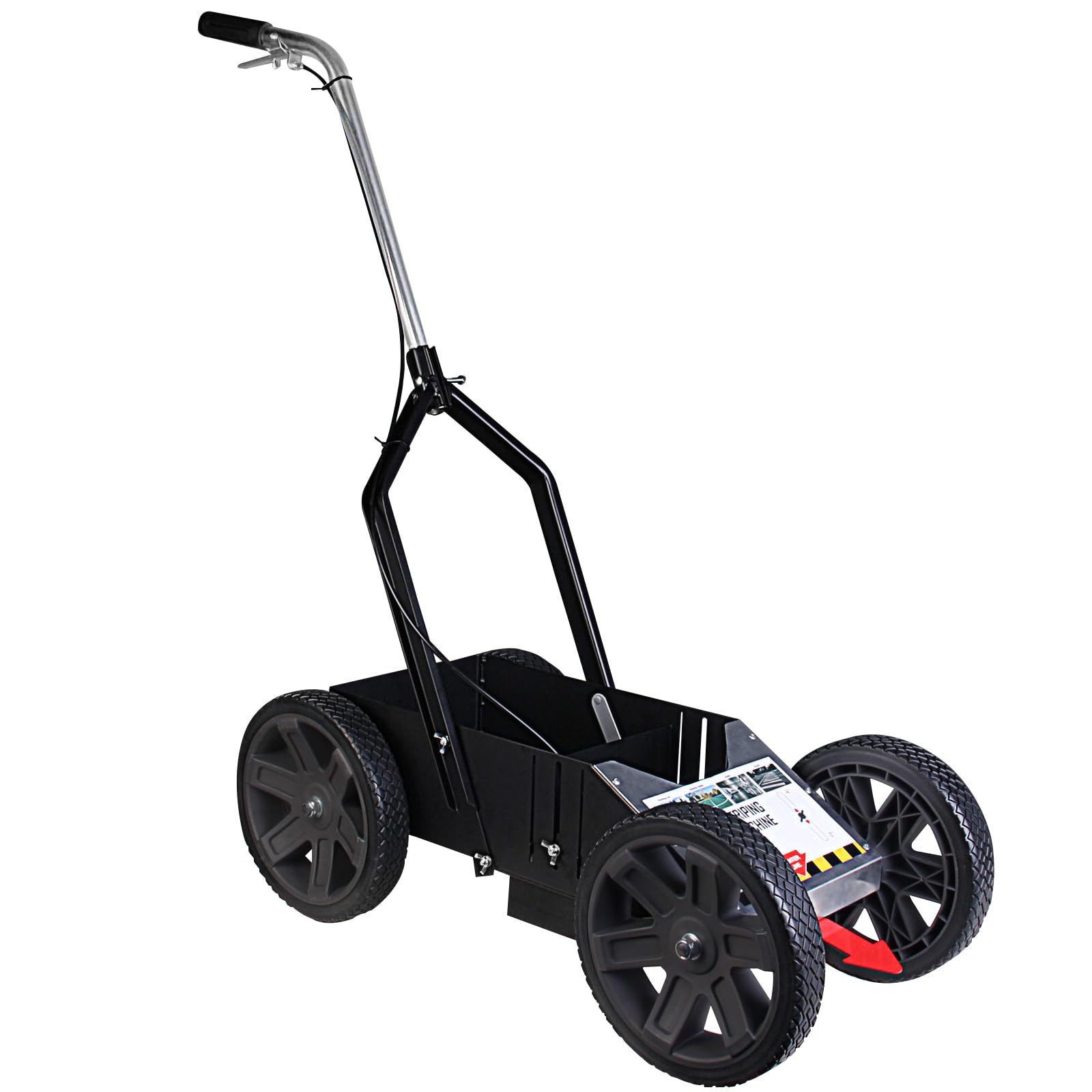 Lbraxyi High-Performance Striping Line Marking Machine, Athletic Field Striping Machine, Parking Lot Striping Machine, Work with Inverted Striping Spray Paint, Black