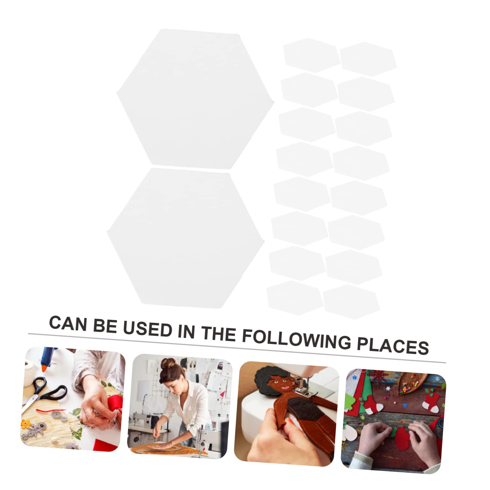 Uonlytech 2 Ensembles Outils De Patchwork Papier Hexagonal Réutilisables Pour Artisanat De Dessin Et Collage Créatif 300 Pièces * 2