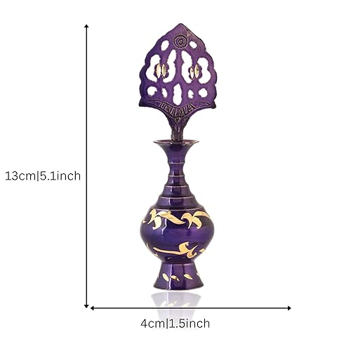 Brass Surmedani Surma Holder Kohl Kajal Applier Without Surma (Green)(Purple)