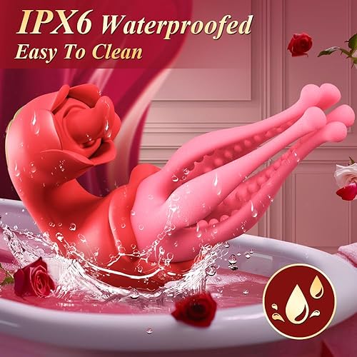 Miniatura 7 de Juguetes sexuales vibrador de punto G consolador lengua juguetes adultos rosa juguete sexual vibrador de 3 en 1 con empuje estimulador de pezón y