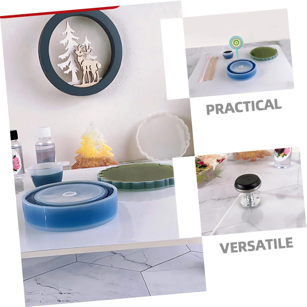 Anneome Adjustable Epoxy Resin Craft Leveling Table Casting Platform Self-Leveling Feet