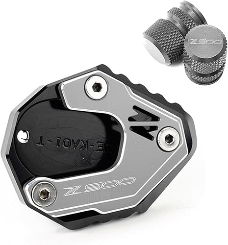 CNC aluminio for Kawasaki Z900 Z900SE Z900RS 2017 2018 2019 2021 2022 2023 Motorcycle Valve Cap Kickstand Foot Pad Side Stand Enlarger (Color A