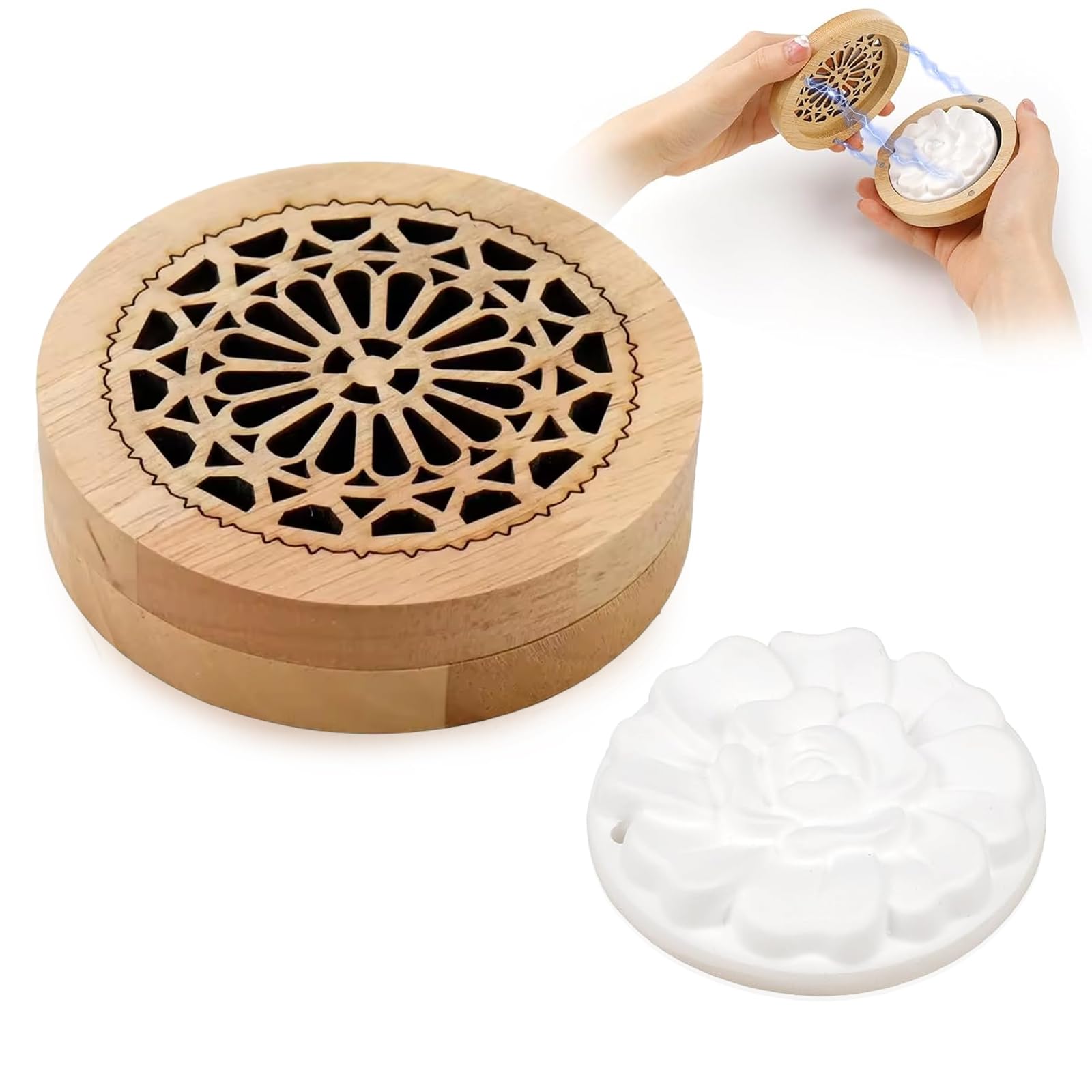 2 Piezas Difusor Aceites Esenciales Sin Agua Aire Aromático Piedra con Caja Piedras Perfumadas Difusor De Aceites Esenciales Aire Fresco Y Apariencia Refinada Adecuado para Coches Salones Dormitorios