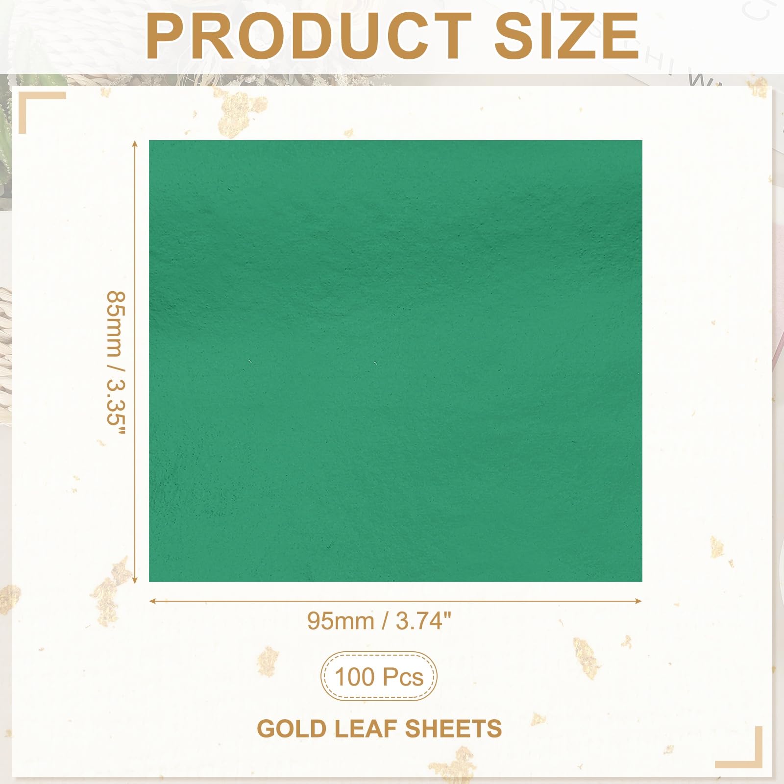 PATIKIL Gold Leaf Sheets for Art 8.5x9.5cm - Image 2
