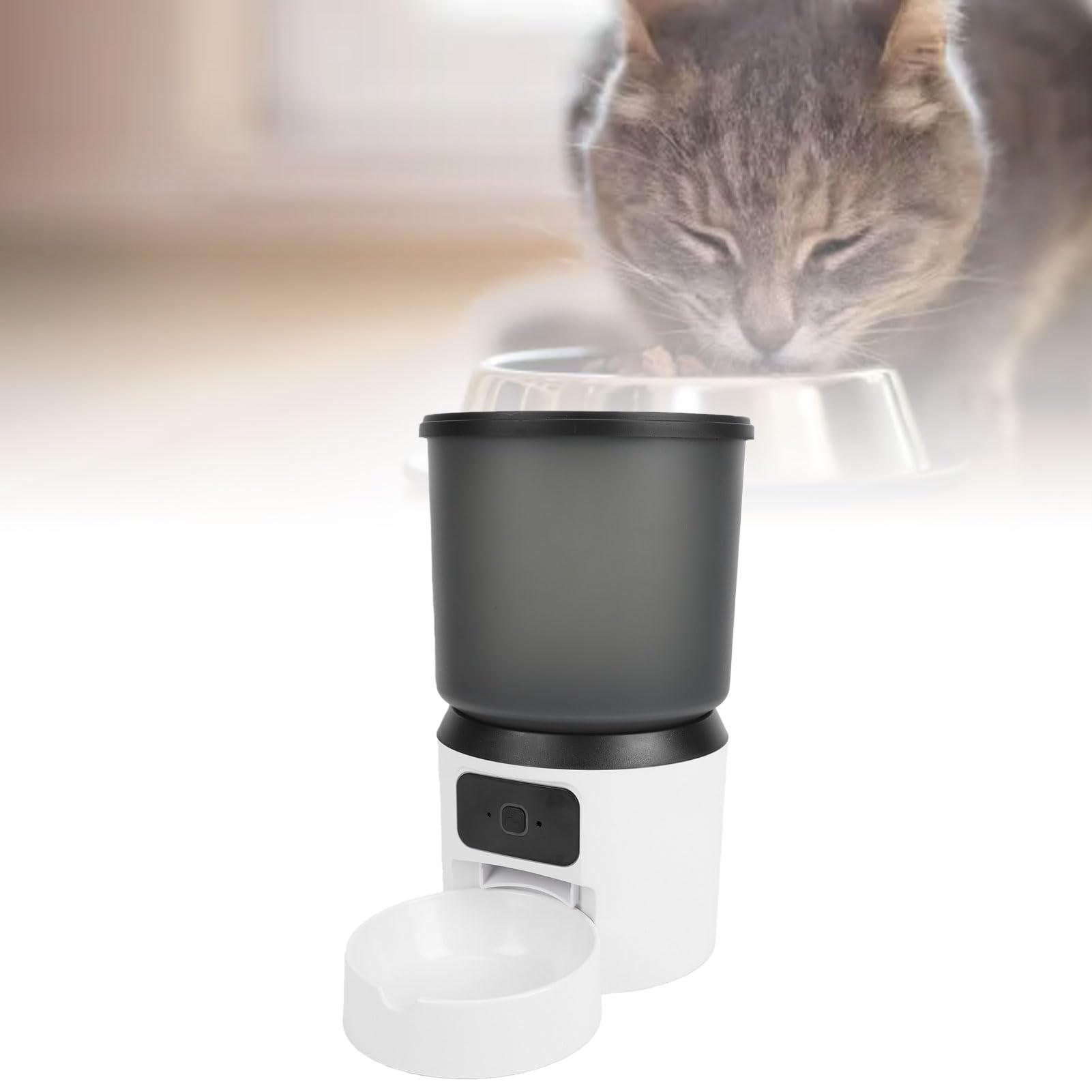 Comedero automático para mascotas, dispensador inteligente de alimentos secos con control WiFi de 4 litros para gatos y perros, alimentación temporizada para mascotas pequeñas a grandes