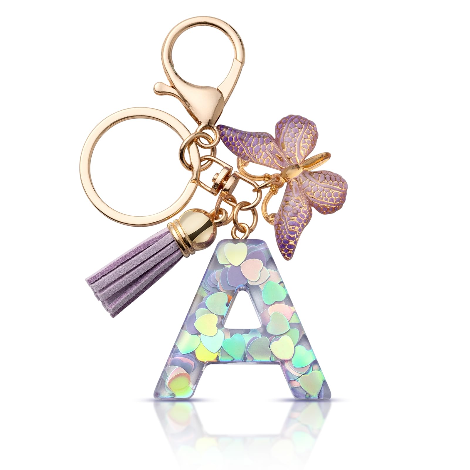 CHUQING Schlüsselanhänger Buchstabe Mädchen Schlüsselanhänger mit Anfangsbuchstaben Anhänger Schlüssel Letter Keychain für Frauen Damen
