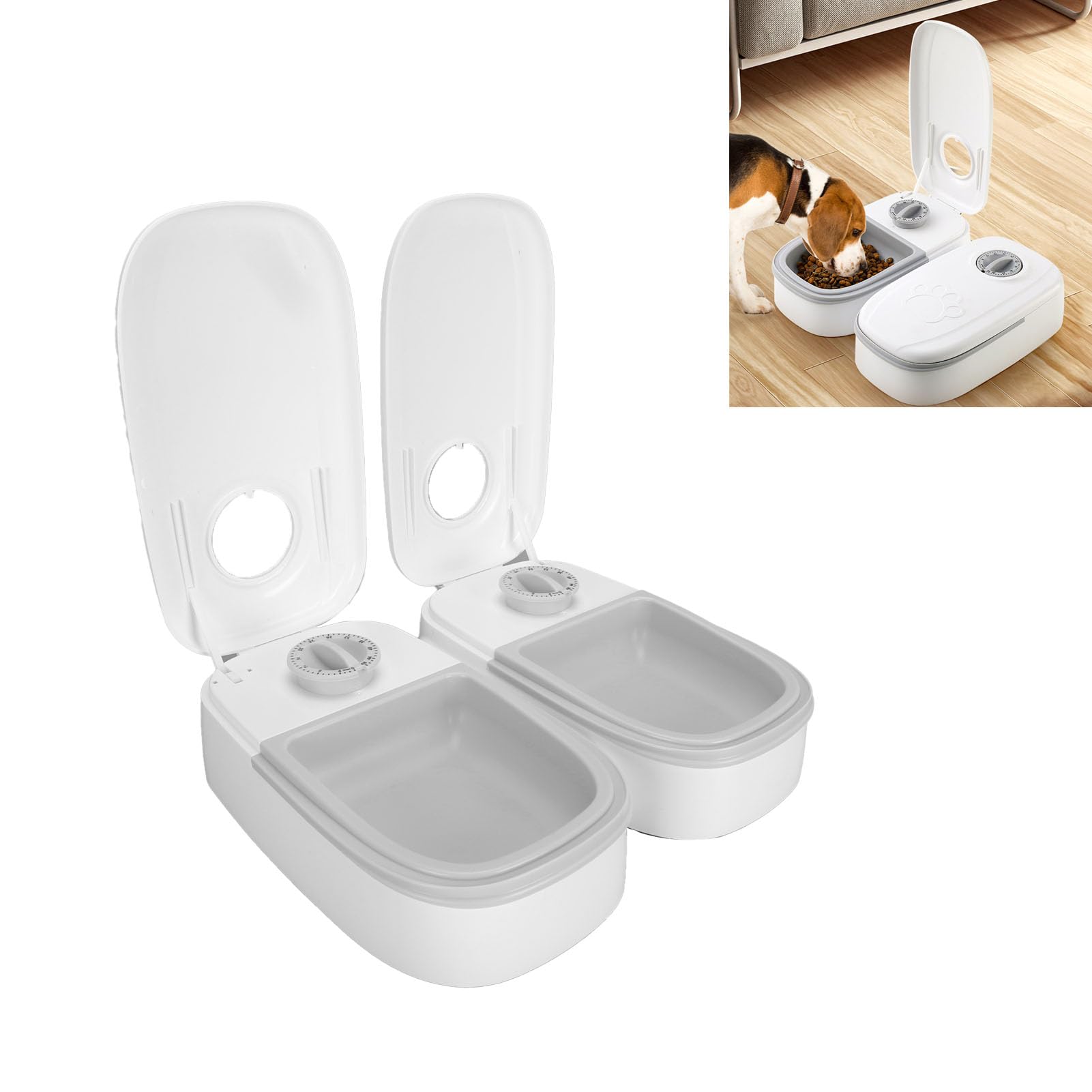 Alimentatore Automatico per Cani Alimentatore per Animali (GRAY)