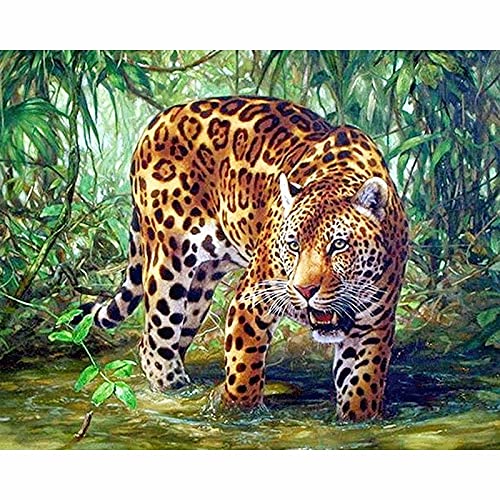 Diamond painting complet guépard, le cadeau d'art créatif idéal pour adultes