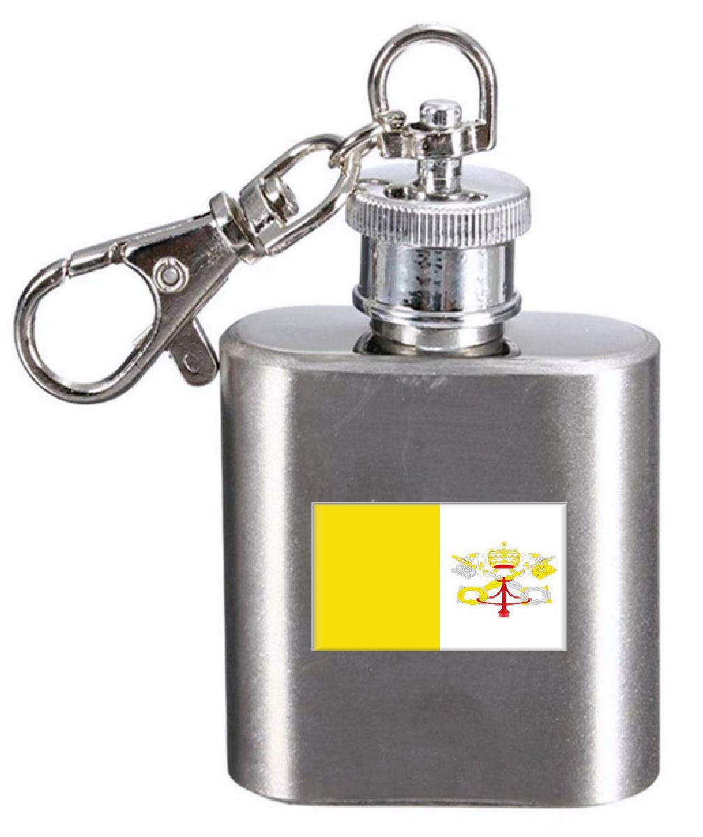 Porte-clés flasque gravé drapeau de la mer sacrée en acier inoxydable