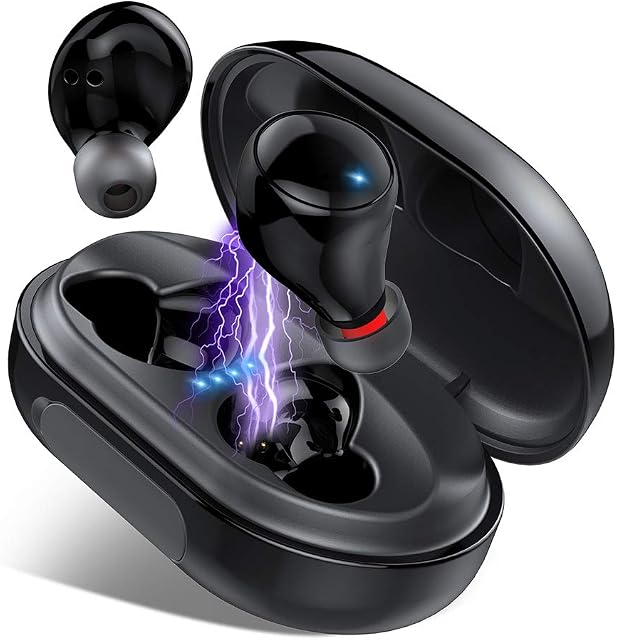 Wireless Headphones, Wireless Earbuds IP8 Waterproof Bluetooth 5.0 Headphones 3500mAh 150H Playtime, HiFi Stereo Wireless Bluetooth Earphones In Ear, HD Mic/Touch Control, Headset for Sports