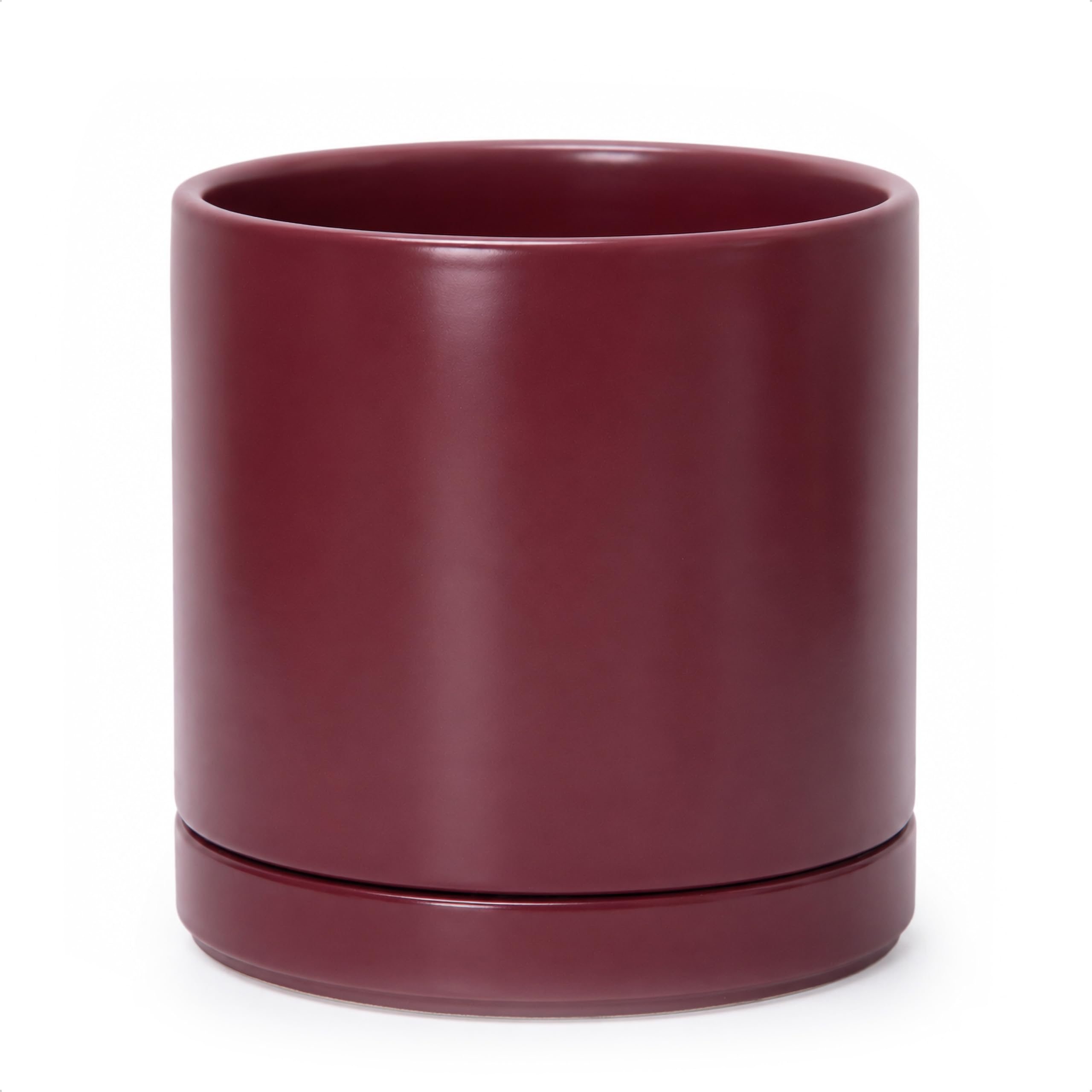 D'vine Dev 10 Inch Ceramic Planter Pot, Cordovan, 94-O-E-4